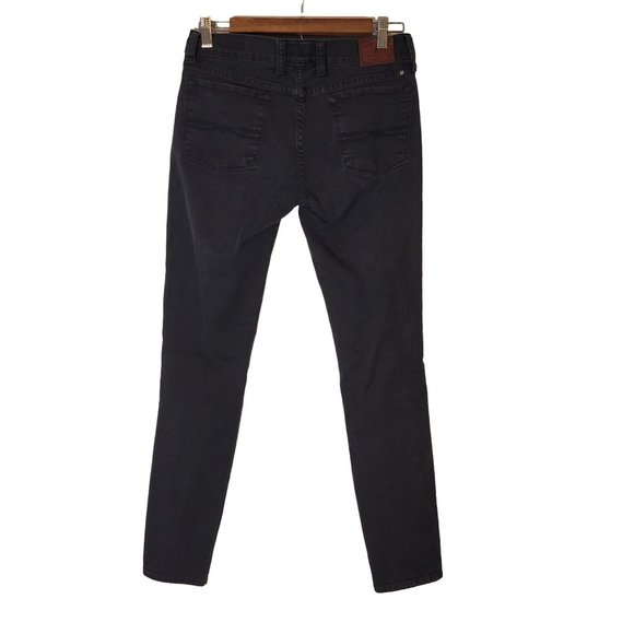 Lucky Brand Charlie Skinny Jeans Distressed Black Size 4/27 X 29 - Picture 2 of 9